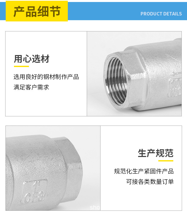 201/304不銹鋼立式止回閥