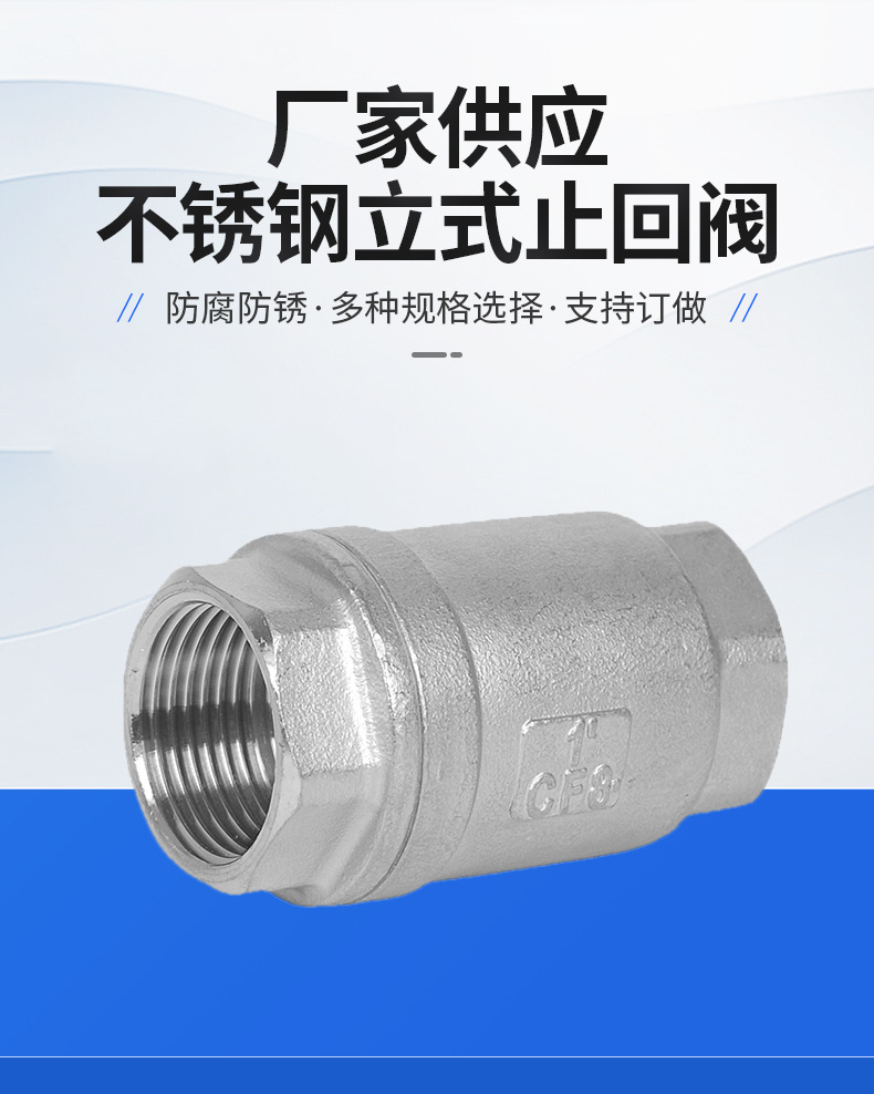 201/304不銹鋼立式止回閥