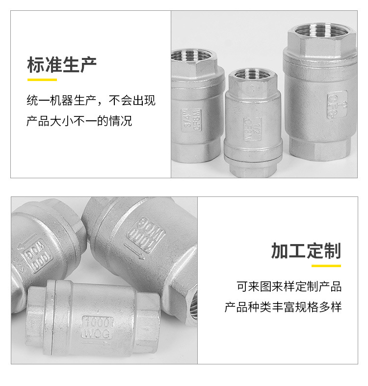 201/304不銹鋼立式止回閥